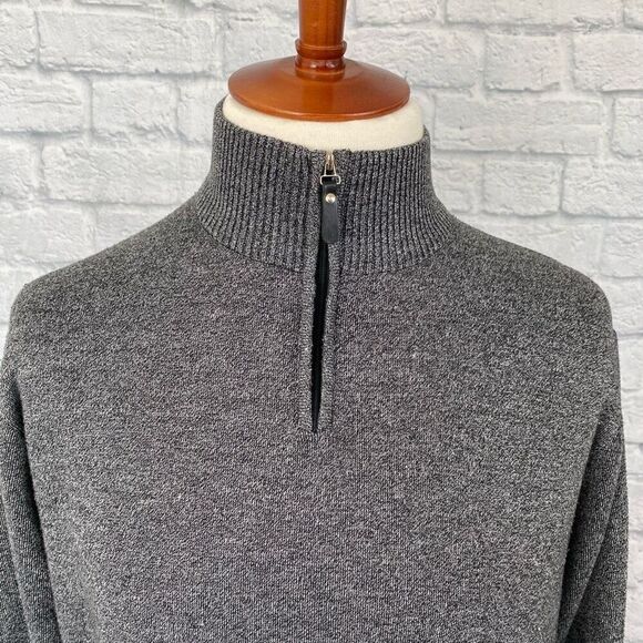 True Rock men XXL 1/4 zip pullover mock collar longsleeve sweater grey - Picture 3 of 10